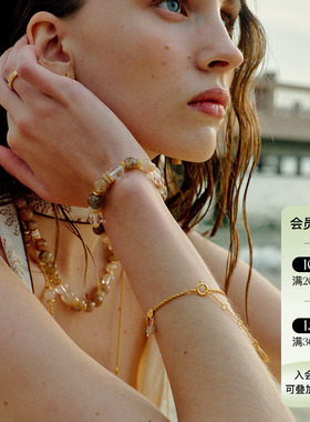 MONSECRET 25SS新品 设计感波光项链原创小众手链串珠手串百搭