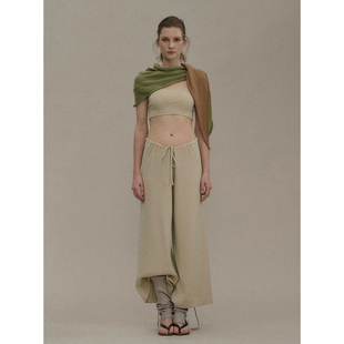 o cloche code 25AW秋冬新品 底边绞花短款羊毛针织纯色百搭上衣