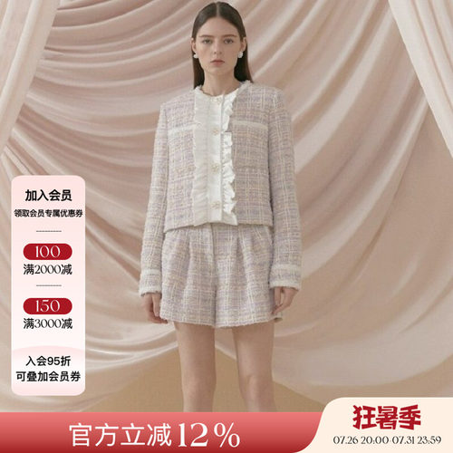 小香风韩国粗花呢外套现货授权