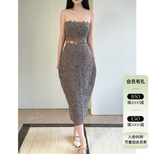 Tension 钩针蕾丝花边鱼骨塑身胸衣休闲茧形半身裙 Archive 25ss
