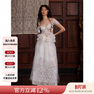 Deplumer 波西米亚风蕾丝吊带蝴蝶上衣纯色刺绣半身长裙 25AW新品