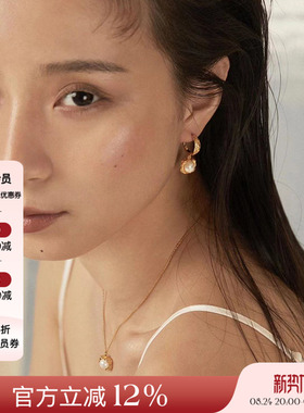 OOAK 娜扎林允同款油画肌理珍珠项链女设计感轻奢时尚设计感耳钉