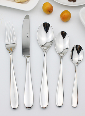 TTX18/10不锈钢西餐餐具套装家用牛排刀叉西餐厅酒店商用刀叉勺子