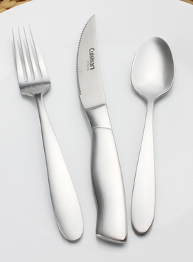 出口餐具Cuisinart不锈钢西餐刀大齿牛排刀叉商用西餐厅西餐叉子