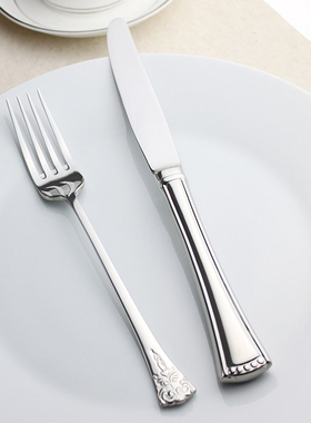 出口西餐具nehir18/10不锈钢西餐叉子TTX小齿主餐刀家用牛排刀叉