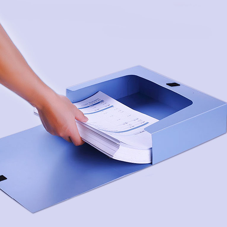 齐心A1248/1249文件盒档案盒35/55mm大容量资料盒西安办公用品