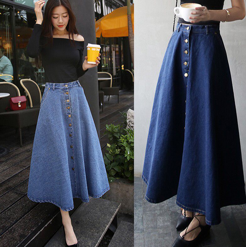 Autumn and winter Denim skirt longuette lady Paige Type A Korean version of the base skirt wrapped skirt Mid length version Wild skirtin the Women's clothing/Boutique , Skirts  category - from Buy2taobao.com to provide professional Taobao agent buy service
