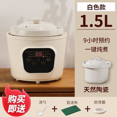 白陶瓷多功能电炖锅全自动熬煮粥