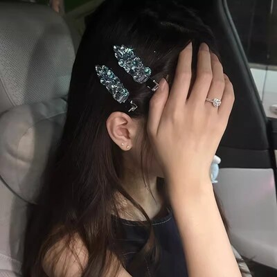 超闪精致刘海夹满钻锆石无痕碎发边夹高级感发饰女2025年新款