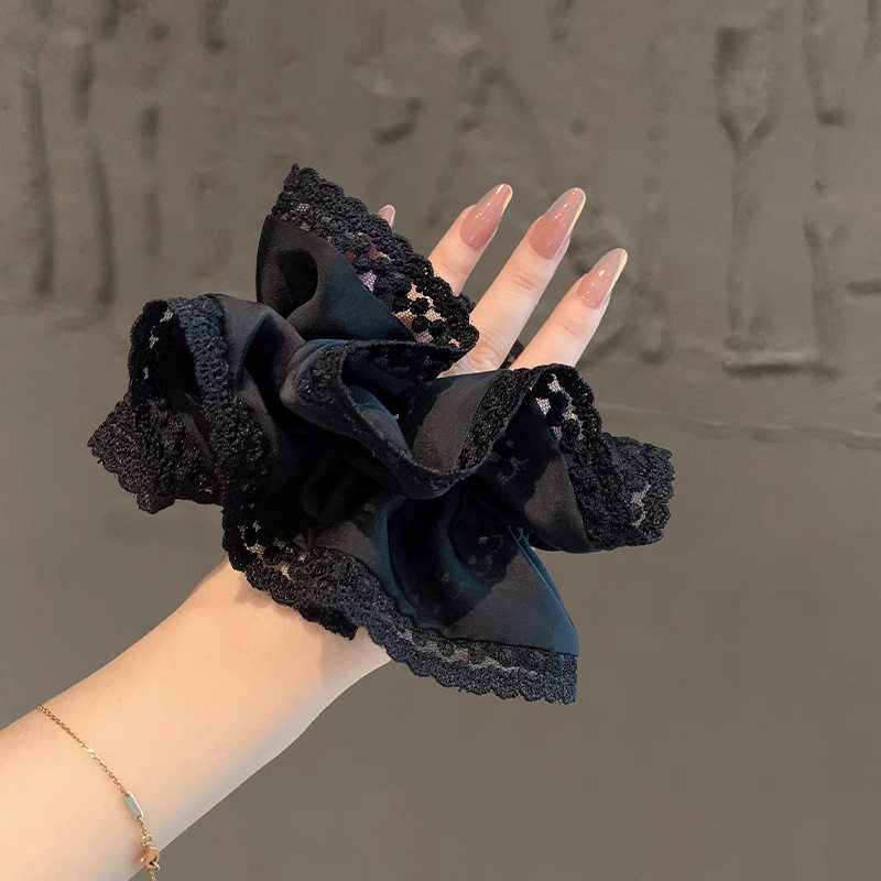 法式甜美性感刺绣蕾丝花边肥肠圈双层耐用扎马尾发圈个性头花发绳,饰品/流行首饰/时尚饰品新,发饰,淘宝优惠券,粉丝福利购,淘宝优惠卷