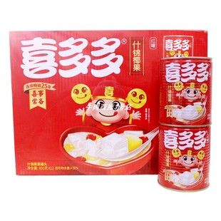 喜宴喜多多什锦椰果即食喜多多花生汤水果罐头甜菜甜汤850g*12罐