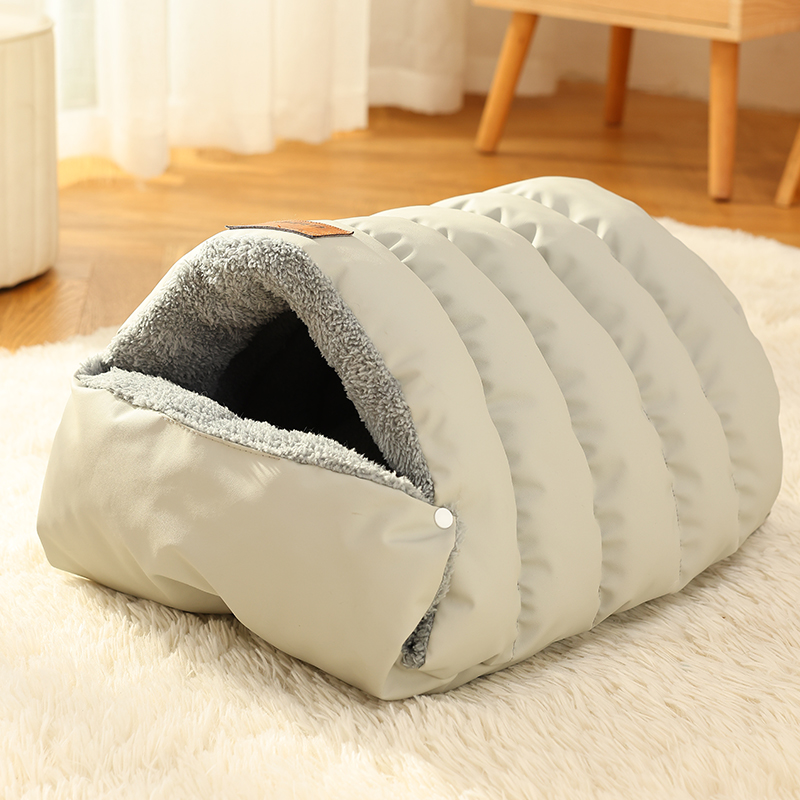 猫窝冬季保暖半封闭式猫咪睡窝加厚幼猫冬天睡袋四季通用狗窝猫床