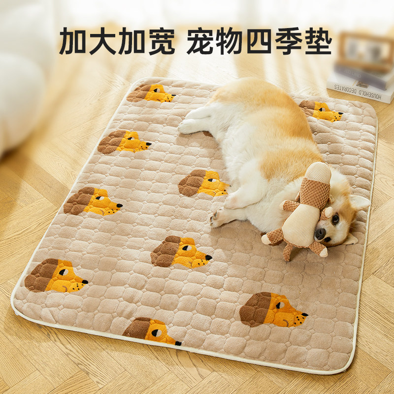 垫宠猫子狗季通四用睡用狗中大窝型犬柯犬基觉狗物狗垫柴子垫垫子