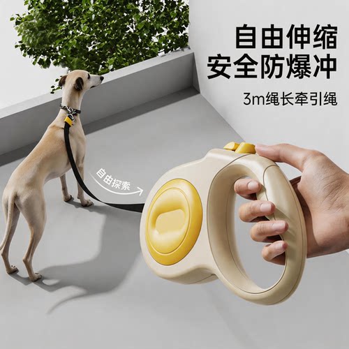 狗狗牵引绳自动可伸缩遛狗绳子大中小型犬泰迪柯基狗链子宠物狗绳