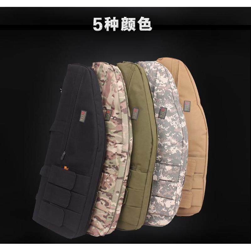 户外单肩枪包斜口渔具包70cm真人CS枪包迷彩手提斜挎防震小钓鱼包