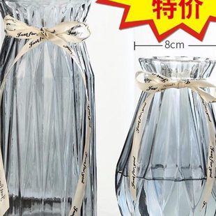 颜值 ins风高家用客厅摆件玻璃小花瓶器简约创意花瓶鲜花插花欧式