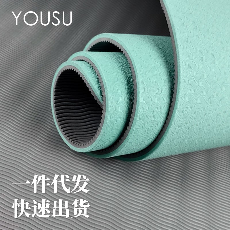 厂家直销185*90高回弹TPEC舞蹈垫减震健身垫加厚加宽瑜伽垫