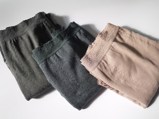 悠然简单生活 出口日本 三和 79%全棉厚实后腰保暖平角高腰女内裤