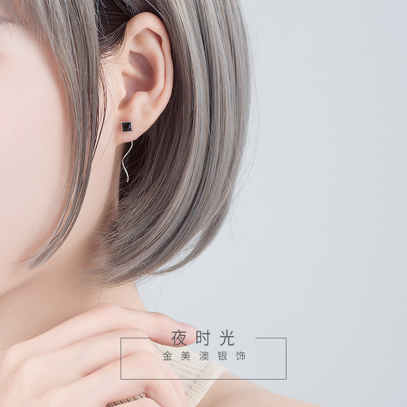金美澳S925银素款耳饰女新年适合短发的网红爆款耳线2026新款爆款