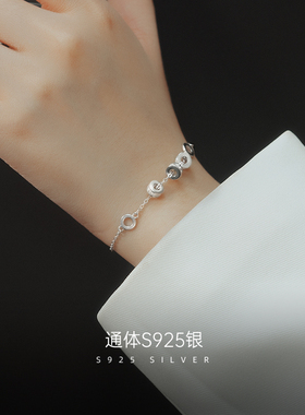 金美澳S925银锆石手链女小众设计高颜值小蛮腰手饰送女友礼物饰品