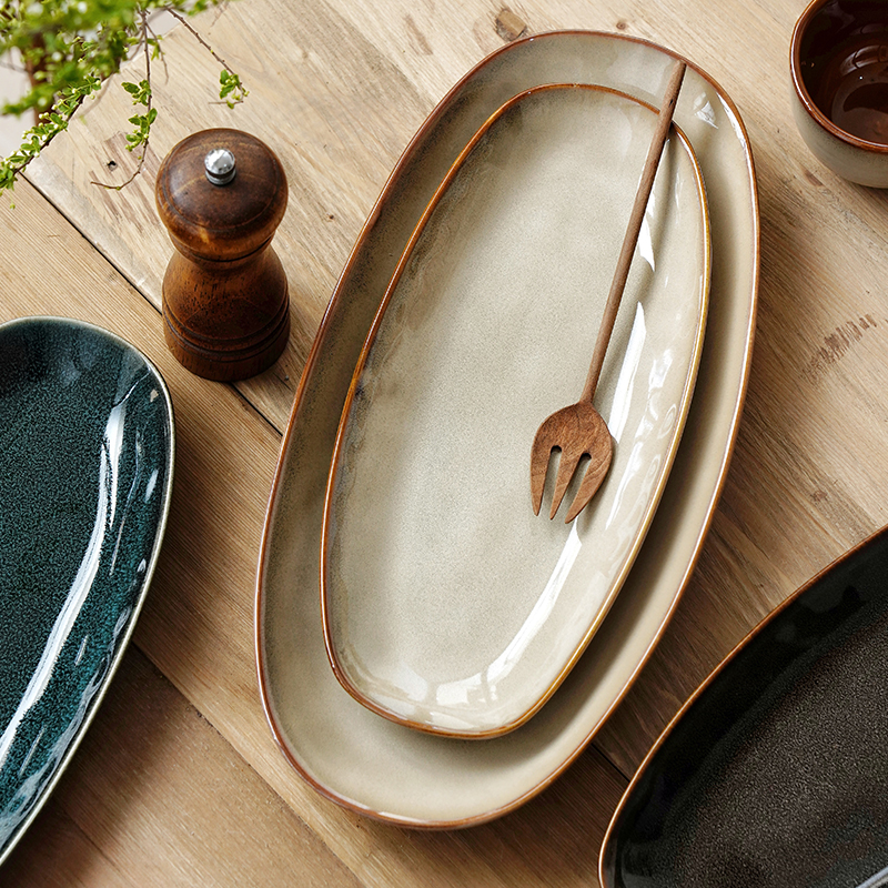 JAGENMAKER家用餐厅陶瓷鱼盘