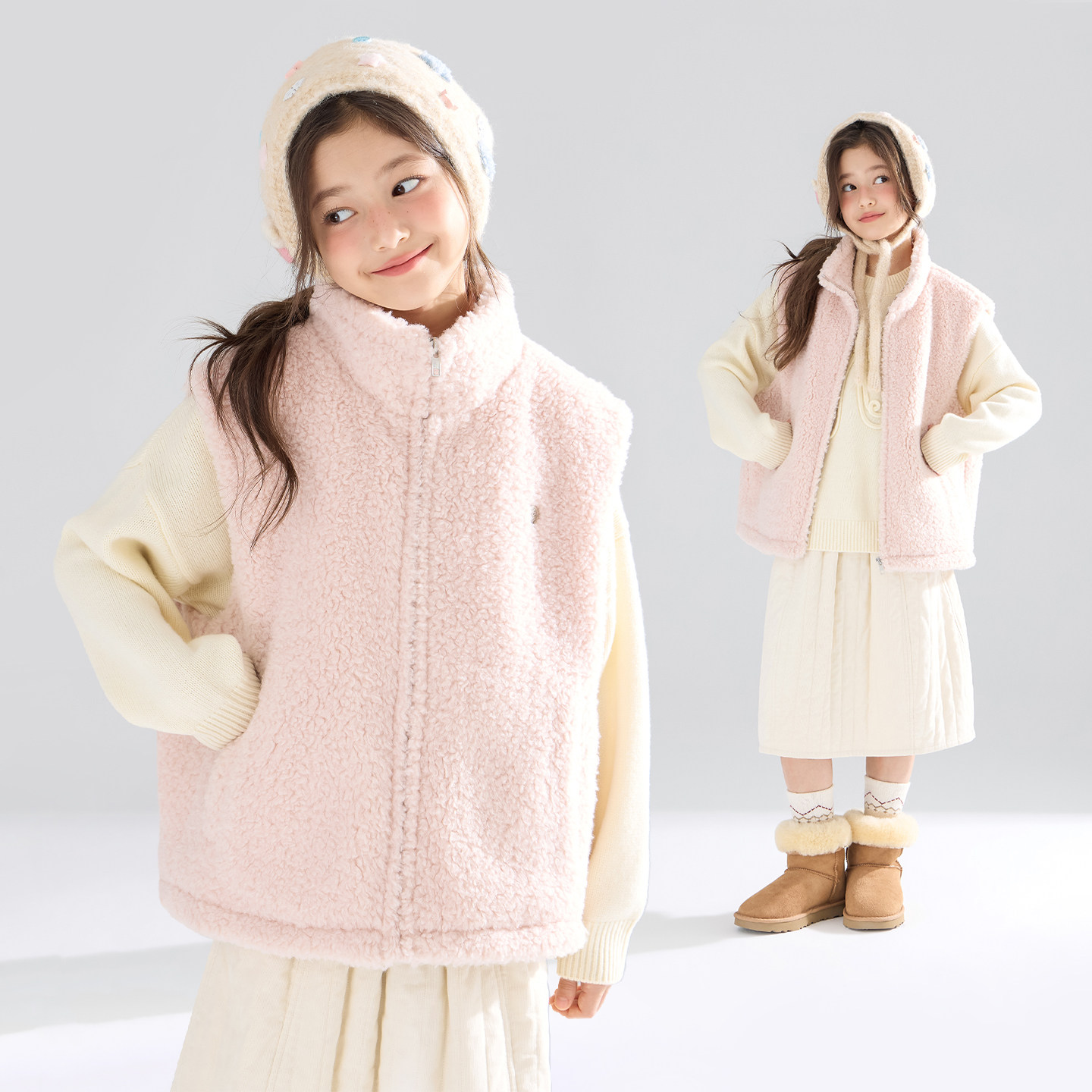 【天天粉丝专享】蜜桃棉花糖3M新雪丽棉松软毛绒马甲保暖叠穿,童装/婴儿装/亲子装,普通外套,淘宝优惠券,粉丝福利购,淘宝优惠卷