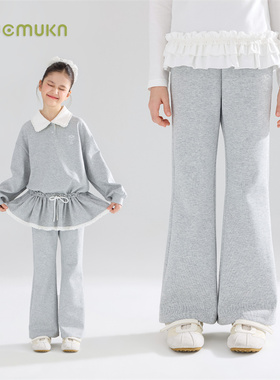 【宁儿粉丝专享】5A抗菌双面棉蕾丝花边卫衣套装女童26春新款