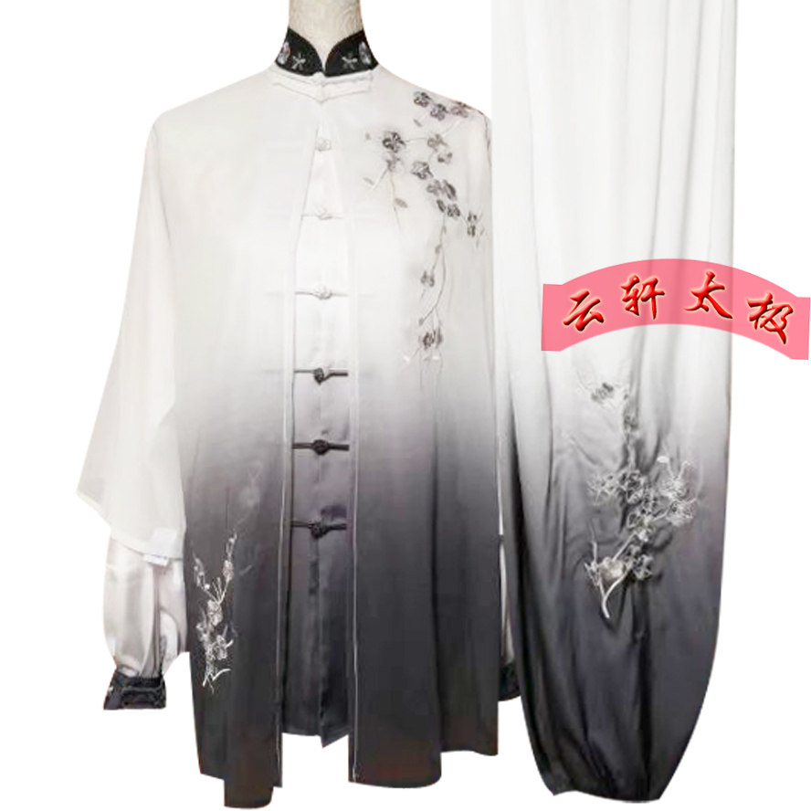 夏秋女款刺绣披纱长袖太极服图片