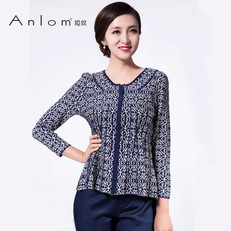 anlom娅奴秋冬新款桑蚕丝针织衫