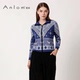 娅奴早秋新款 长袖 女装 Anlom 时尚 通勤修身 桑蚕丝针织上衣开衫 女
