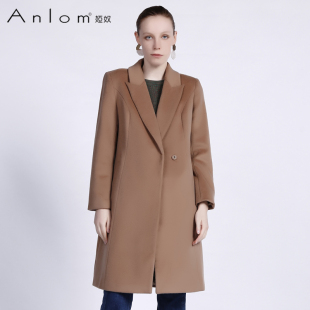 Anlom/娅奴毛呢外套女秋冬女大衣外套修身显瘦毛呢呢子中长款大衣