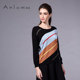 女上衣休闲套衫 Anlom 长袖 桑蚕丝圆领套头针织衫 娅奴早秋新款 时尚