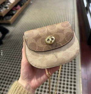 国内现货COACH蔻驰女士迷你斜挎包链条包单肩包女士包袋手拿包