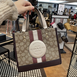 COACH 女包托特包手提包斜挎单肩包女士包袋 蔻驰DEMPSEY新款