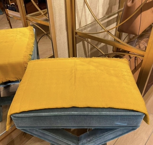 国内现货 tory burch 汤丽柏琦黄色围巾丝巾 TB围巾大披肩女士