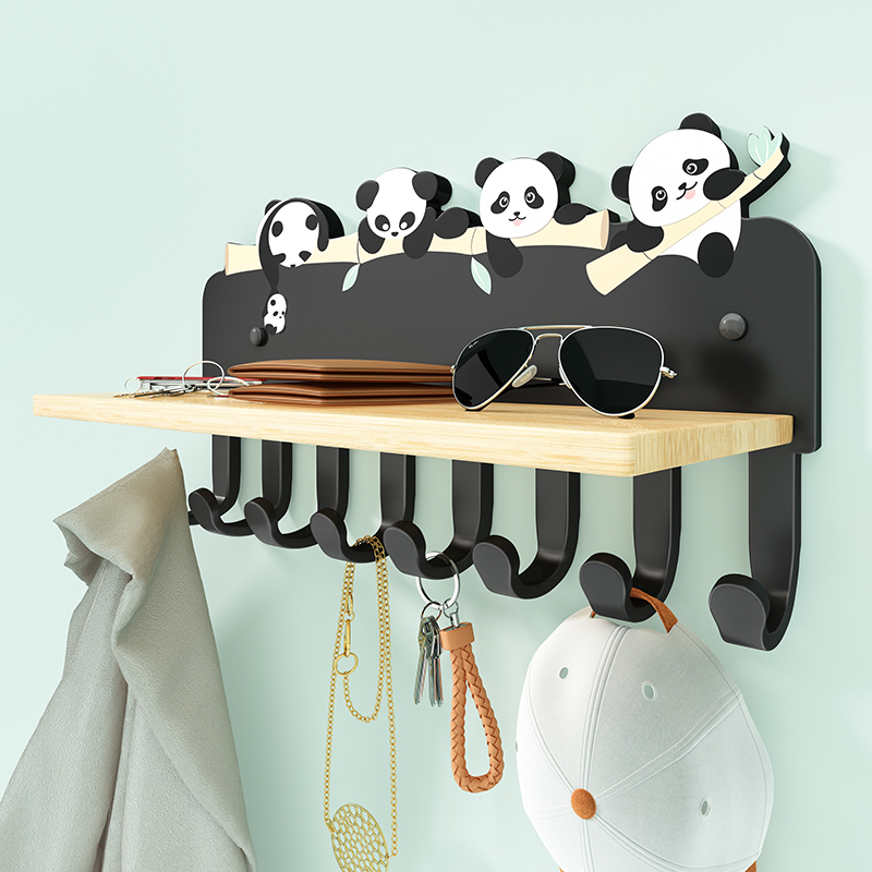 进门玄关挂钩门口钥匙挂衣架钩壁挂墙上免打孔收纳挂架Z墙壁置物