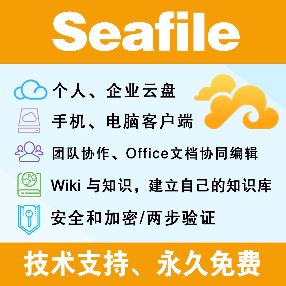 Seafile同步网盘搭建企业私有云云存储个人云盘在线协同办公部署 商务/设计服务 设计素材/源文件 原图主图