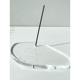 韩风NO.2透设计师小众原创香插明亚克力香薰插座极简桌面装 饰摆件