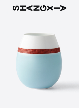 SHANG XIA上下 竹编青釉花瓶S 礼盒装家居家装结婚送礼乔迁送礼