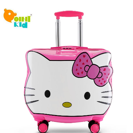 洛拉儿童行李箱可爱kt猫儿童拉杆箱万向轮哪吒系列儿童拉杆箱男童