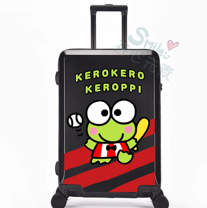 洛拉儿童行李箱大眼蛙Keroppi旅行箱20寸定制LOGO制儿童拉杆箱可
