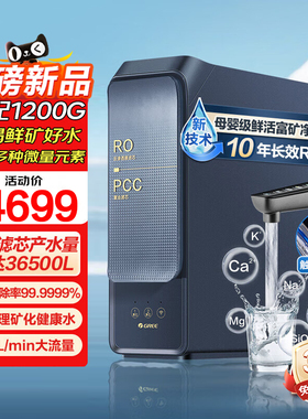 格力6个9鲸涛锌矿1200G黄河净水器0阻垢剂家用直饮反渗透鲜矿水