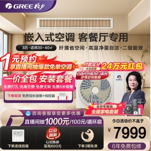 Gree 格力中央空调家用客厅风管机3匹一拖一冷暖变频隐藏卧室C3