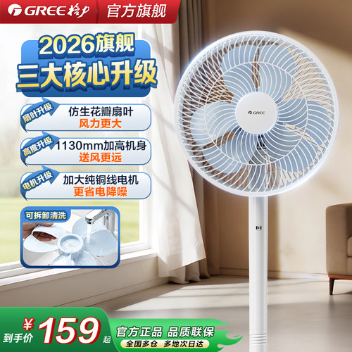 格力花瓣台式家用电风扇