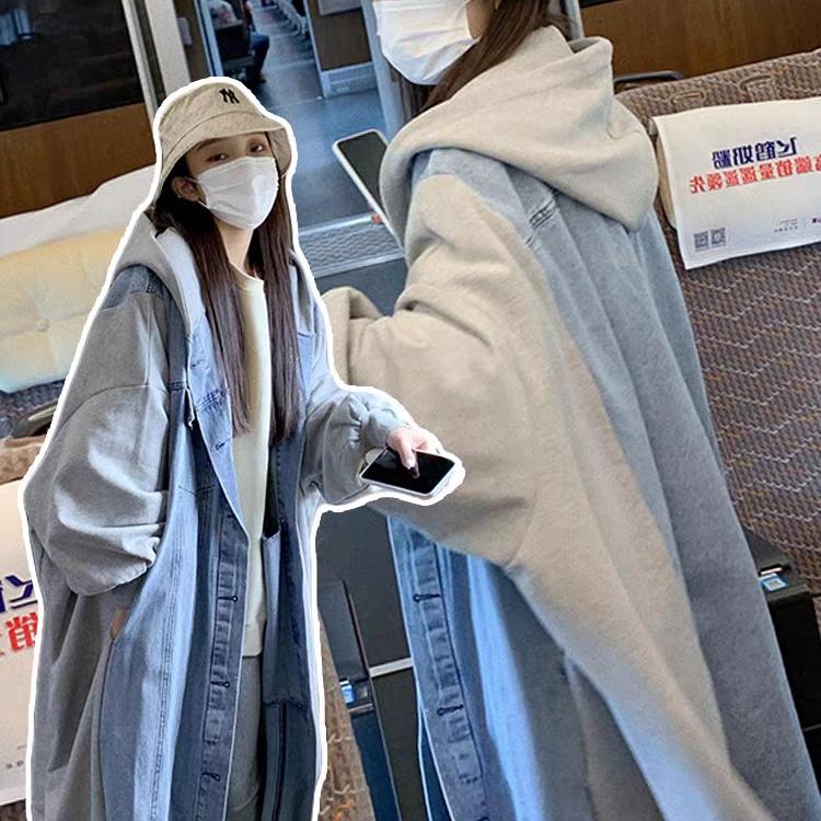 羊羔毛加绒加厚牛仔外套女