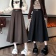呢子半身裙女2025新款 秋冬有口袋百褶裙中长款 赫本风高级感毛呢裙