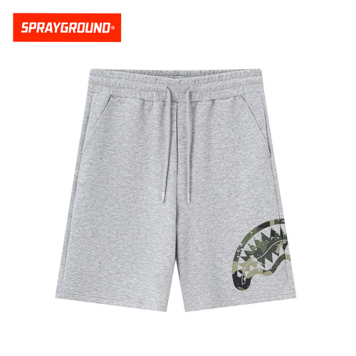 SprayGround鲨鱼嘴迷彩休闲短裤