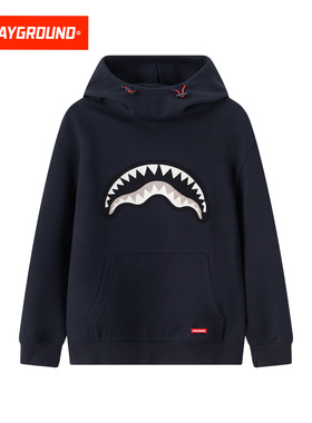 SprayGround鲨鱼嘴美式连帽套头卫衣男2026春秋新款复古帽衫上衣