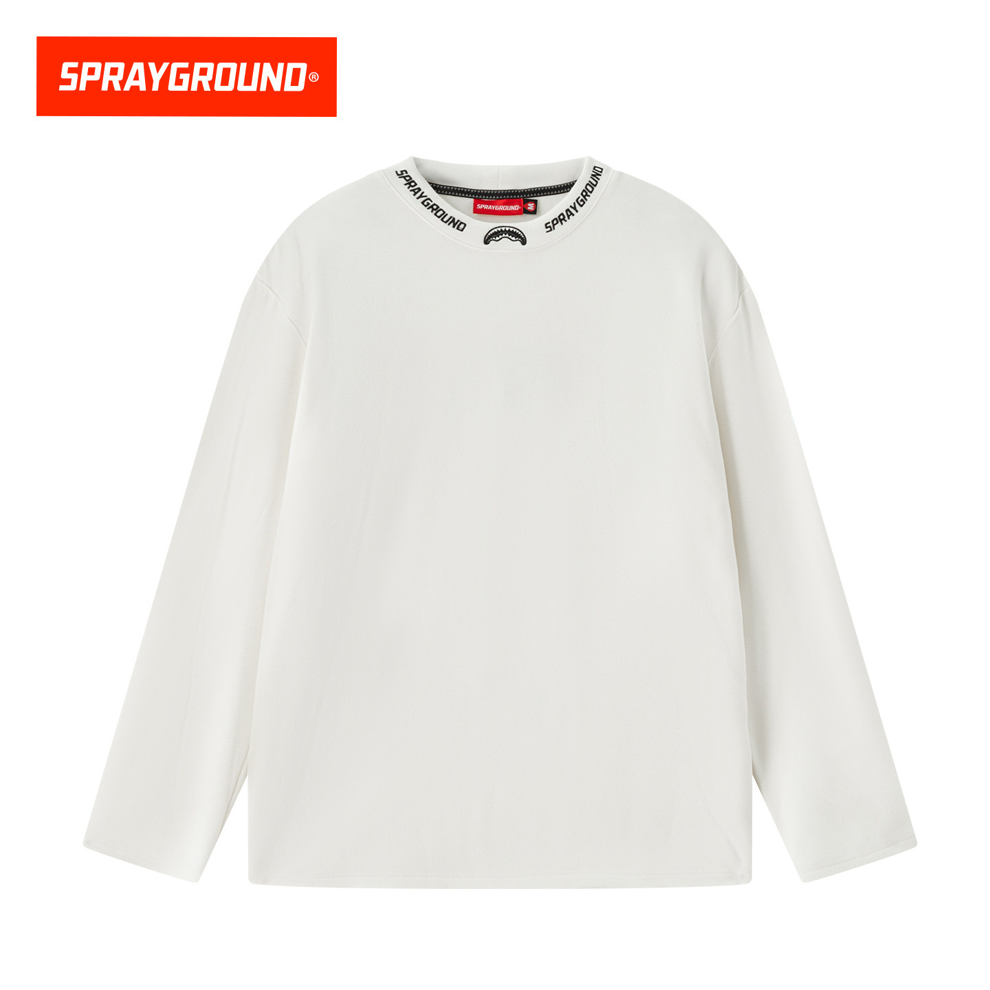 SprayGround鲨鱼嘴圆领长袖T恤