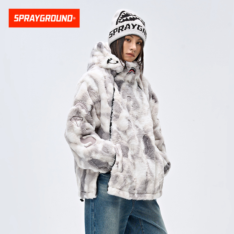 SprayGround双拉链夹克棉服宽松